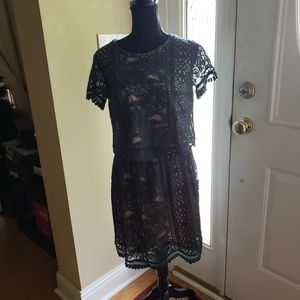 Xhilaration Crop Shirt & Skirt Outfit